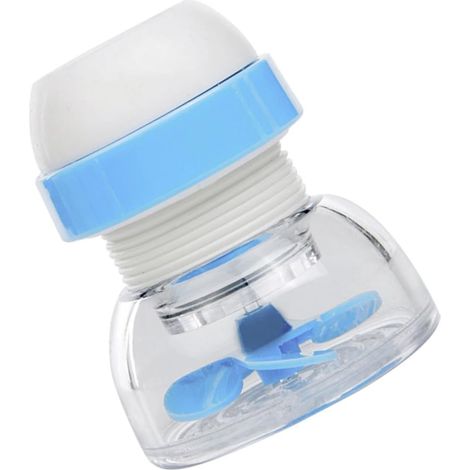 Robinet de cuisine rotatif 360° avec purificateur d'eau, aérateur adaptateur, pulvérisateur pour évier, tuyau PVC extensible, pommeau de douchette pour salle de bain, filtre intégré, bec orientable (1/5)