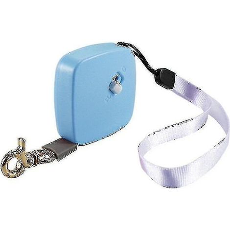 Laisse plate carrée bleue pour promenade en extérieur (1/4)