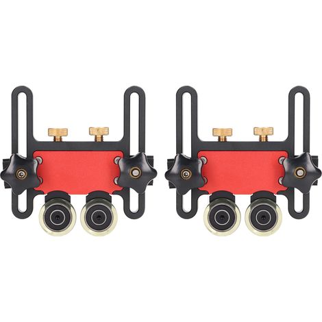Lot de 2 poussoirs pour scie circulaire en alliage d'aluminium, course 5 mm, double roulement à billes, guide plume pour travaux de menuiserie (1/5)