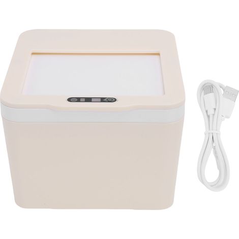 Poubelle Sensor Automatique 4L Trash Box pour Bureau Désktop Boîte de Stockage ABS Mini avec Douche USB Charge (1/5)