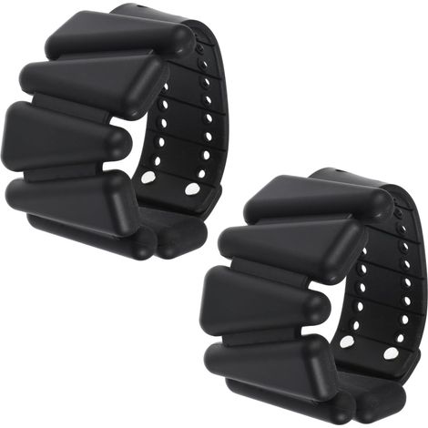Poids de poignet réglable, 0,9 kg au total (0,5 kg chacun) bracelets de cheville en silicone pour homme et femme pour l'entraînement, le yoga, le jogging, l'aérobic (1/5)