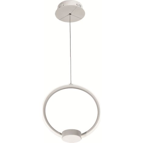 Lampada a sospensione Led OMEGA in metallo verniciato Bianco D32 cm (1/3)
