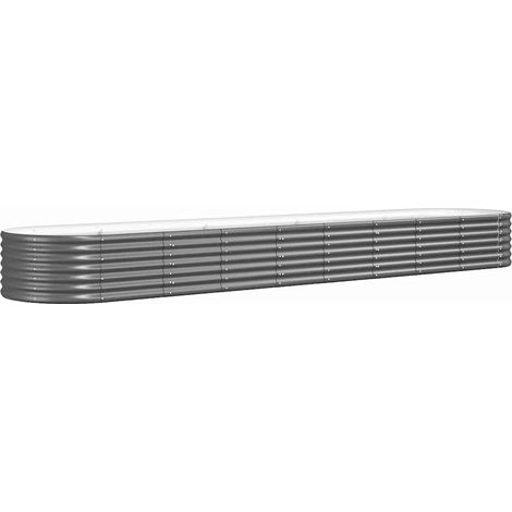 vidaXL Jardinera arriate acero galvanizado antracita 368x80x36 cm (1/2)