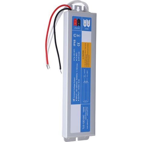 IP68 wasserdichtes und korrosionsbeständiges LED-Netzteil, 100W AC 180-264V auf DC12V 8A Transformator, Zubehör für Außenbeleuchtung, langlebiger Treiber. (1/5)