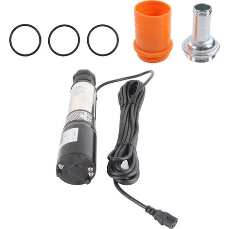 Pompe à eau solaire 12 V CC, moteur à fil de cuivre, pompe submersible en acier inoxydable à haute pression, 180 W (1/5)