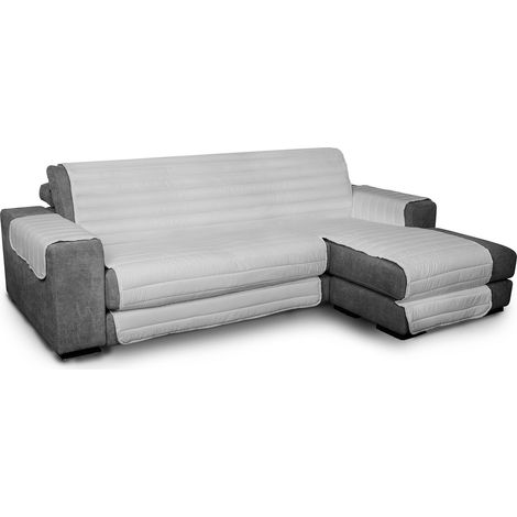 Waterproof housse de canapé Double-face avec chaiselongue, Gris, 290cm (1/2)