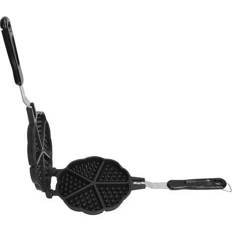 Gaufrier de 15 cm (5,9 pouces) en alliage d'aluminium et plastique, facile à nettoyer, mini gaufrier pour gaufres et sandwichs. (1/5)
