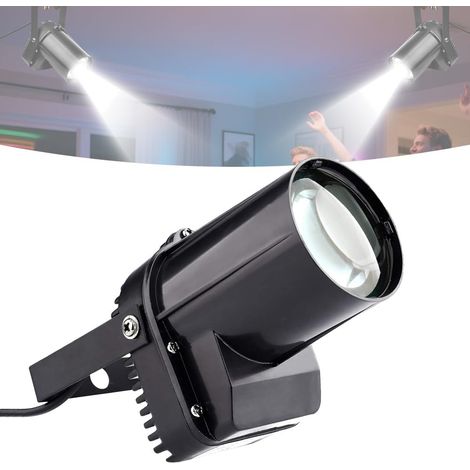 Projecteur LED 3W Blanc - Spot Directionnel pour Boule à Facettes - Éclairage Scène Bar Mariage - Boîtier Noir Compact (1/5)