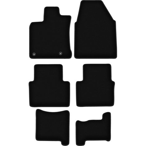 Tapis de sol BASIC en velours noir pour : Nissan Qashqai +2 crossover (2007-2013) (1/5)
