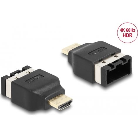 Delock Adaptador HDMI de automÃ³vil HDMI-E hembra a HDMI-A macho 4K 60 Hz