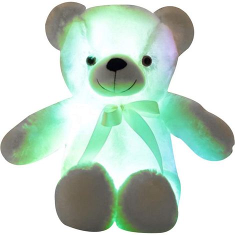 Peluche Ours En Peluche LED - Veilleuse Douce Pour Chambre D'enfant - Jouet Lumineux Interactif - 1 Pièce (1/5)