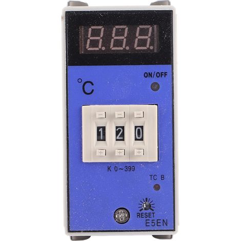 Digitalthermostat E5EM, Temperaturregler 0–399 °C mit Thermoelement Typ K (1/5)