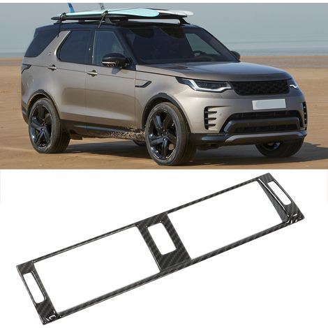 Der dekorative Einsatz aus strukturierter Kohlefaser am Rahmen der Mittelkonsolen-Lüftungsöffnung passt zum Land Rover Discovery L462 ab 2021 (OC07806). (1/5)