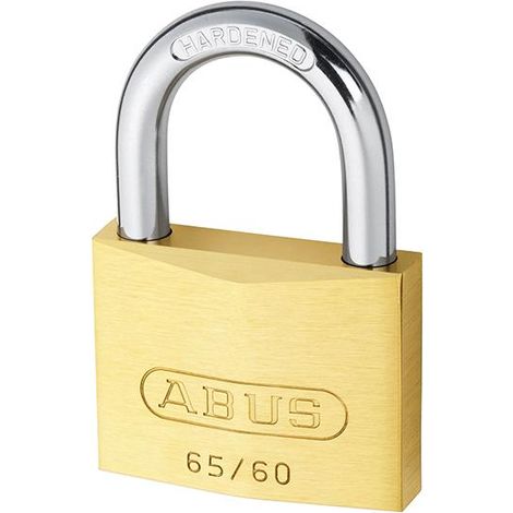 Abus Medium Security Brass Padlock with 60mm/65mm Shackle, Keyed Alike Model 6603 – Durable, Reliable Locking Solution (1 Unit)