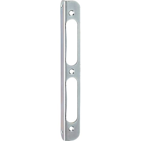 Gâche pour portail zinguée à bouts ronds – Hauteur 170 mm – Retour 8 mm – Conçue pour serrures à encastrer (1/2)
