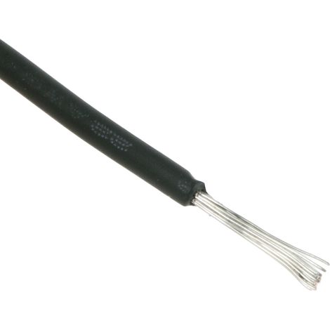 Fils de connexion RS PRO UL3239, 17 0,33 mm² 22 AWG, 6 kV c.c., XLPE Noir, 100m ( Prix pour Bobine de 100 Mètres )