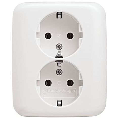 Busch-Jaeger Enchufe doble SCHUKO® blanco alpino - Reflex SI (202 EUJ-214), 2TKA00003896