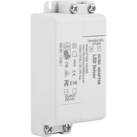 12V (12W) SMD-LED-Schaltnetzteil-Transformator, AC 100–240V auf DC 12V Wandler - Crezuo