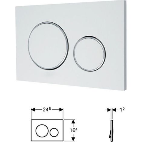 Placa de control oculta para inodoro de doble descarga - Actuador compatible con cisterna oculta para inodoro suspendido Geberit Sigma20 - Reforma de baño