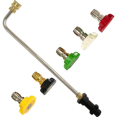 Kocusu Accessoires de pistolet de nettoyeur haute pression pour K2, K3, K4, K5, K6, K7, rallonge de lance de nettoyeur haute pression avec 5 buses de pulvérisation, 90 Grad (1/5)