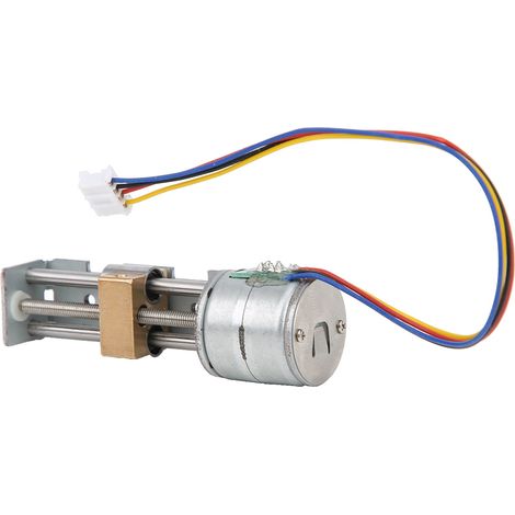 Miniatur-Lineargleitmutter für Schrittmotoren, 2-phasig, 4-adrig, für DIY-Miniaturgleitgetriebe, 20 mm (1/5)