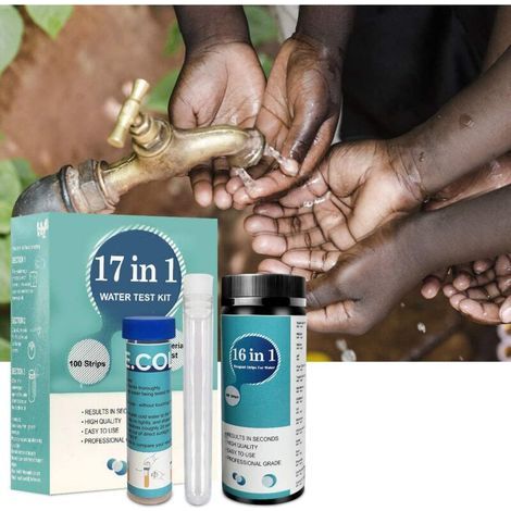 17-in-1 Water Quality Test Paper Combination Kit for E. coli Water Testing at Home - Quick and Easy Testing - 100 Pieces