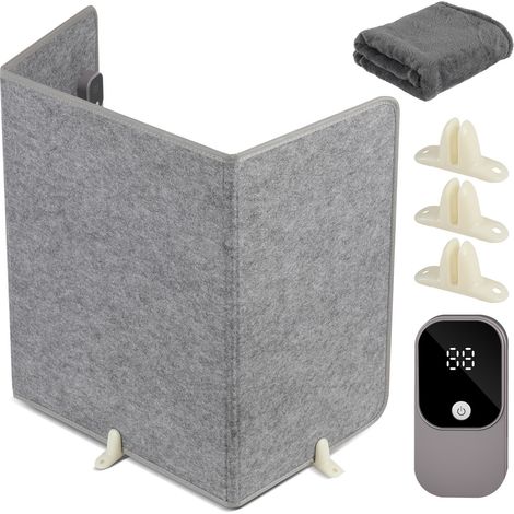 Randaco Panneau Chauffant Infrarouge 205W Pliable avec 3 Niveaux de Chaleur,Minuterie,Écran Numérique et Couverture pour Bureau (1/5)