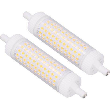 Ampoule R7s à intensité variable 118 mm, double culot, protection oculaire, 154 LED, 15 W, pour lampadaire de scène, 110 V, lot de 2, lumière chaude (1/5)