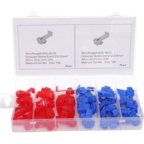 Juego de conectores rápidos para cables, 50 unidades, KD10481 (1/5)