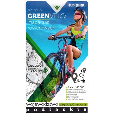 Voivodato de Podlaskie, zona norte. Mapa turístico de rutas ciclistas. No solo Green Velo. Euro Pilot. (1/4)