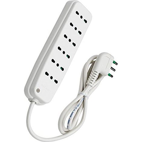Fme Multipresa 6 Posti con Spina Italiana Angolata Bianco (1/2)
