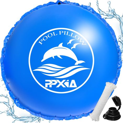 Coussin d'hiver rond pour piscine - 4 m - XXL - Avec double couture - Valve scellée - PVC de 0,6 mm d'épaisseur jusqu'à -25 °C - Pour couverture de piscine d'hiver (1/5)