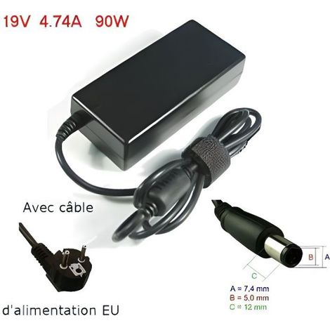Adaptateur secteur - Chargeur PC Portable HP - 19V