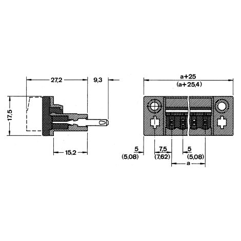 Bornier enfichable Phoenix Contact, COMBICON DFK-MSTB, 8 pôles , 5.08mm 1 rangée, Angle droit