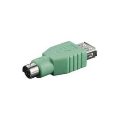 Adaptateur USB, Prise USB (type A)  Connecteur mini DIN 6 (PS/2). Version couleur vert