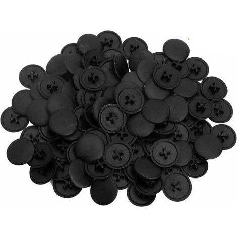 500 Pieces Black Screw Cover Caps, Phillips Screw Cap, Anti-Rust Screw Cover Caps, Black Plastic Phillips Screw Cover Caps Fit Most Phillips Screws (1/5)