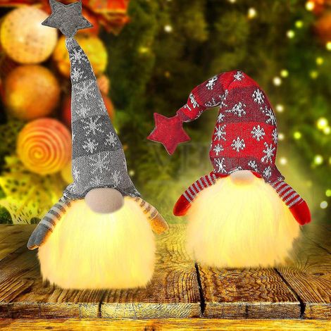 Décorations de Noël, lutin de Noël, guirlandes lumineuses, Père Noël suédois, figurine de Père Noël (1/3)