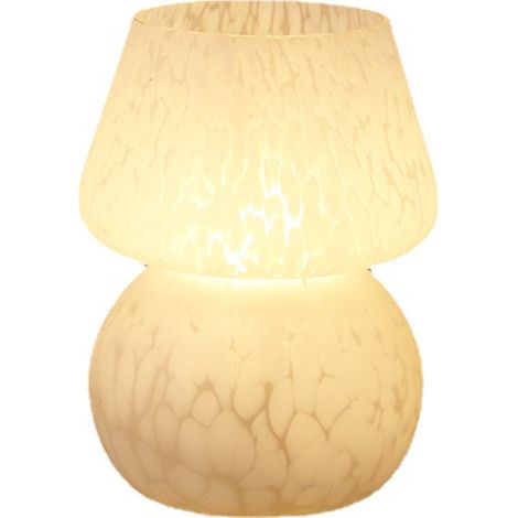 Lampe Champignon, Petite Lampe de Chevet - Lampe de Table en Verre Translucide (1/5)