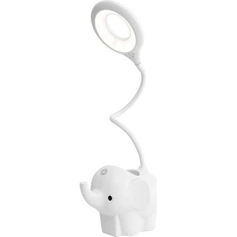 Lampe de bureau LED avec porte-stylo, motif escargot, rechargeable USB et flexible, design mignon. (1/4)