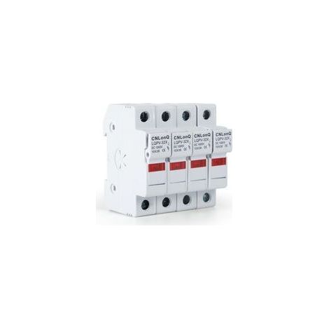 Porte-Fusible Solaire PV RT18-32X - DC1000V, 4 pièces, Base DIN, Protection Système Photovoltaïque avec Lumière (30A) (1/5)
