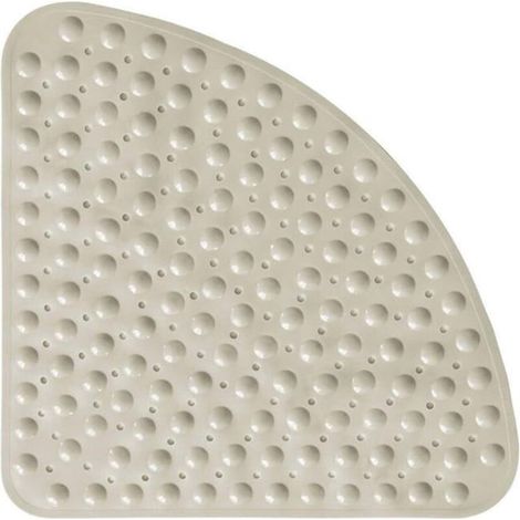 Tapis de douche antidérapant en caoutchouc pour coin de douche ou baignoire,54 x 54 cm-kaki (1/4)