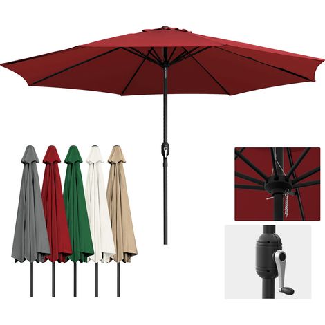 TolleTour Ombrellone modulare 3,5 m – Ombrellone da giardino da assemblare, per terrazza ed esterni, rosso (1/5)
