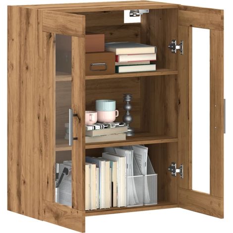 Aparador de madera de ingeniería roble artisan 69,5x34x90 cm vidaXL (1/5)