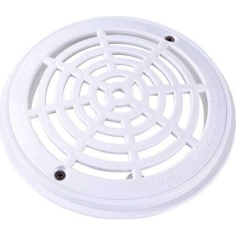 Grille de fond de piscine ronde, diamètre 20,3 cm, facile à installer (base + couvercle), blanche