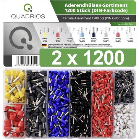 Quadrios 22C470 Assortimento Capicorda 0.5 mm², 0.75 mm², 1 mm², 1.5 mm², 2.5 mm², 4 mm², 6 mm², 10 mm² Parzialmente is (1/4)
