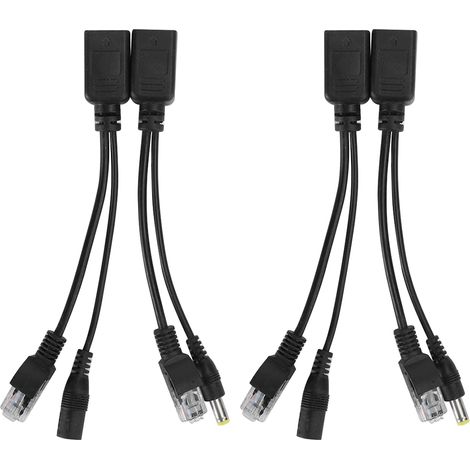 2 Adaptateurs POE Séparateurs pour Caméras de Surveillance - Module d'Alimentation 12V