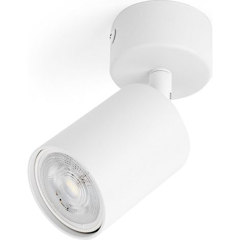 Integral LED Projecteur LED Siena simple spot GU10 Éclairage intérieur pour montage au plafond ou au mur Tête orientable rotative Pour salon, chambre, cuisine, bureau - Noir mat (1/5)