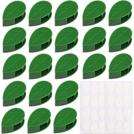 80 Pflanzenclips, Pflanzenbefestigungsclips, Kletterpflanzenclips für Wände, selbstklebende blattförmige Pflanzenclips, Stützclips für Kletterpflanzen, Wände, Gartenarbeit, Ranken, Gemüse (1/5)