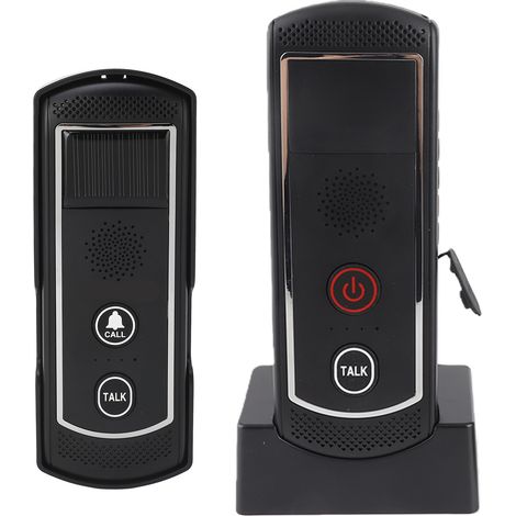 Sonnette interphone sans fil à chargement solaire, 16 canaux, portée de 2000 m, batterie intégrée (1/5)