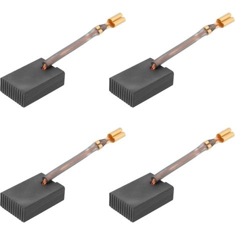 Lot de 4 Balais de Charbon de Moteur de Rechange Pièce de Réparation 6 X 12 X 18 Mm Adaptés Aux Outils électriques (1/5)